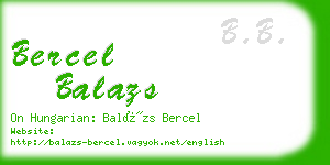 bercel balazs business card